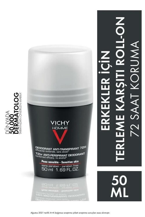 Vichy Homme Erkekler İçin Terleme Karşıtı Deodorant 50 ml
