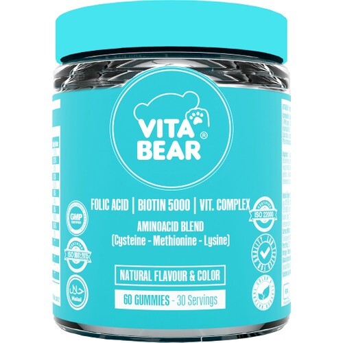 Vita Bear - Vita Bear Strong Hair Gummy Biotin 5000 Folik Asit