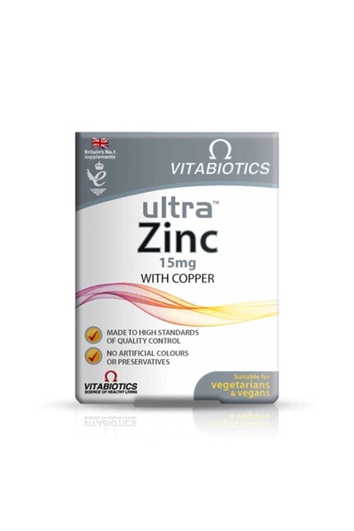 Vitabiotics - Vitabiotics Ultra Zinc 15 mg Takviye Edici Gıda 60