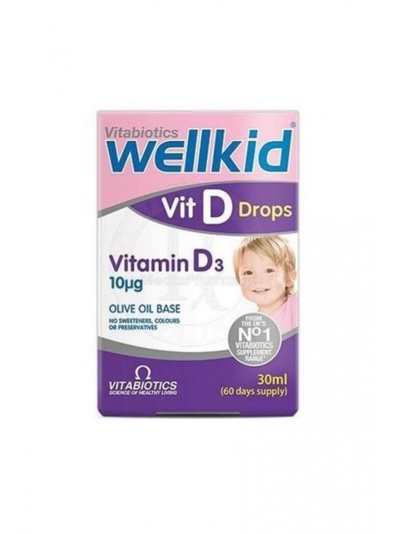 Vitabiotics - Vitabiotics Wellkid Vit Drops Vitamin D3 Takviye E