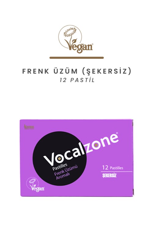 Vocalzone Frenk Üzüm (Şekersiz) 12 Pastil