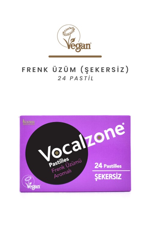Vocalzone - Vocalzone Frenk Üzüm (Şekersiz) 24 Pastil