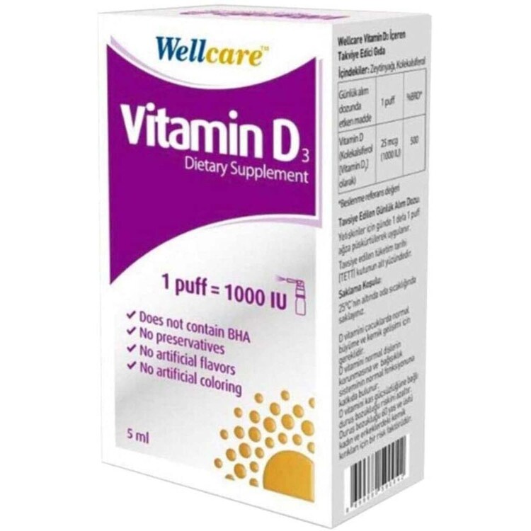 Wellcare - Wellcare Vitamin D3 1000 IU 5 ml