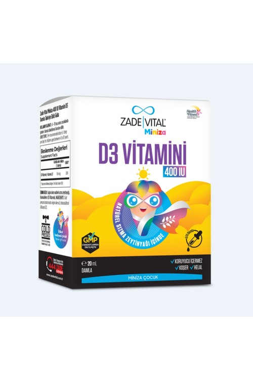 Zade Vital Miniza D3 Vitamini 400 Iu Damla 20 Ml